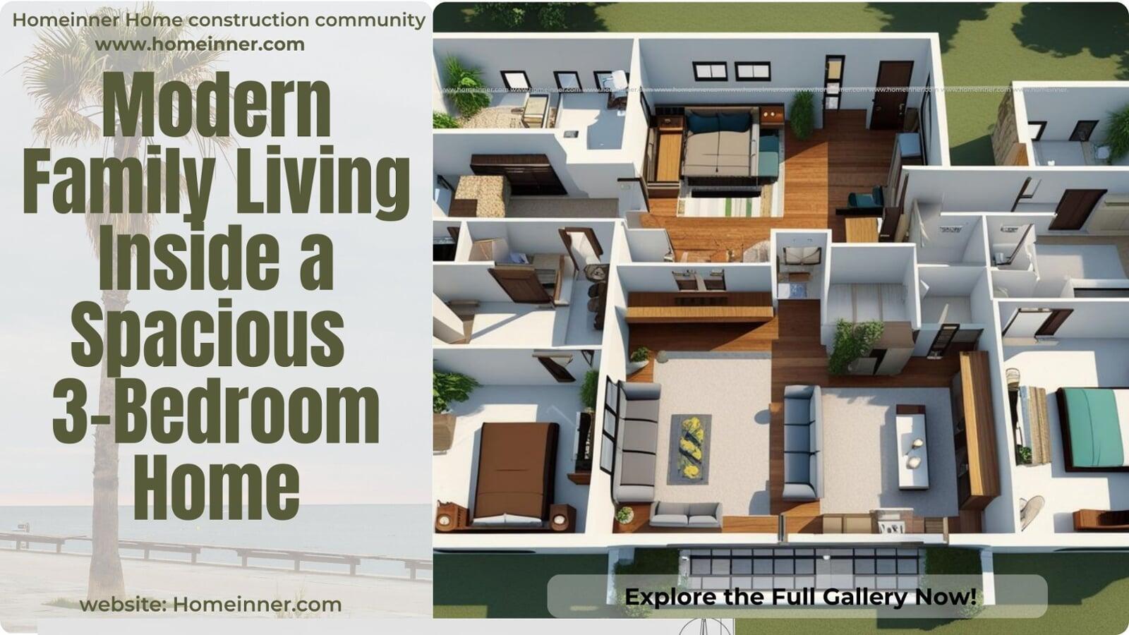 Modern Family Living Inside a Spacious 3-Bedroom Home