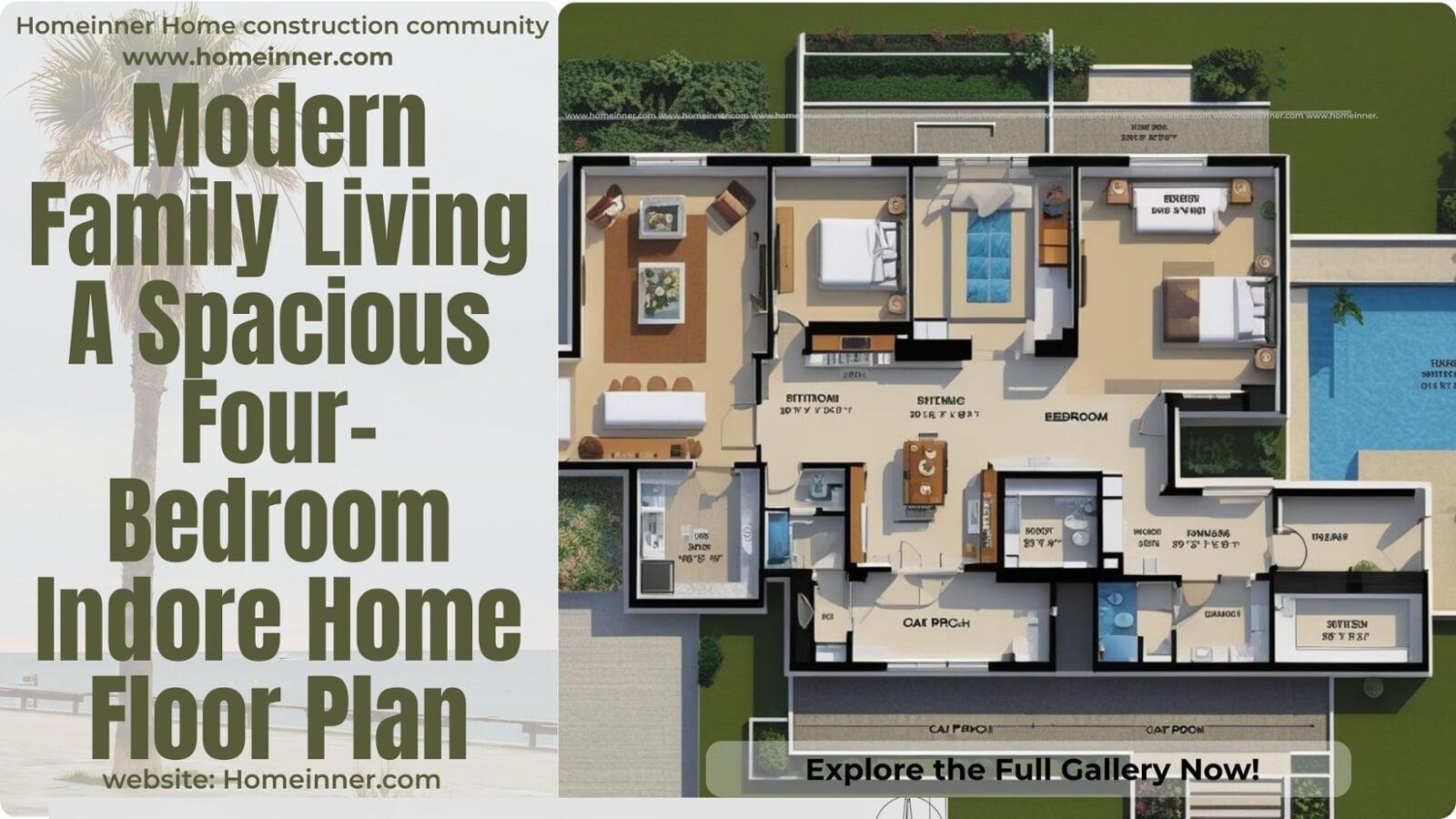 Modern Family Living A Spacious Four-Bedroom Indore Home Floor Plan
