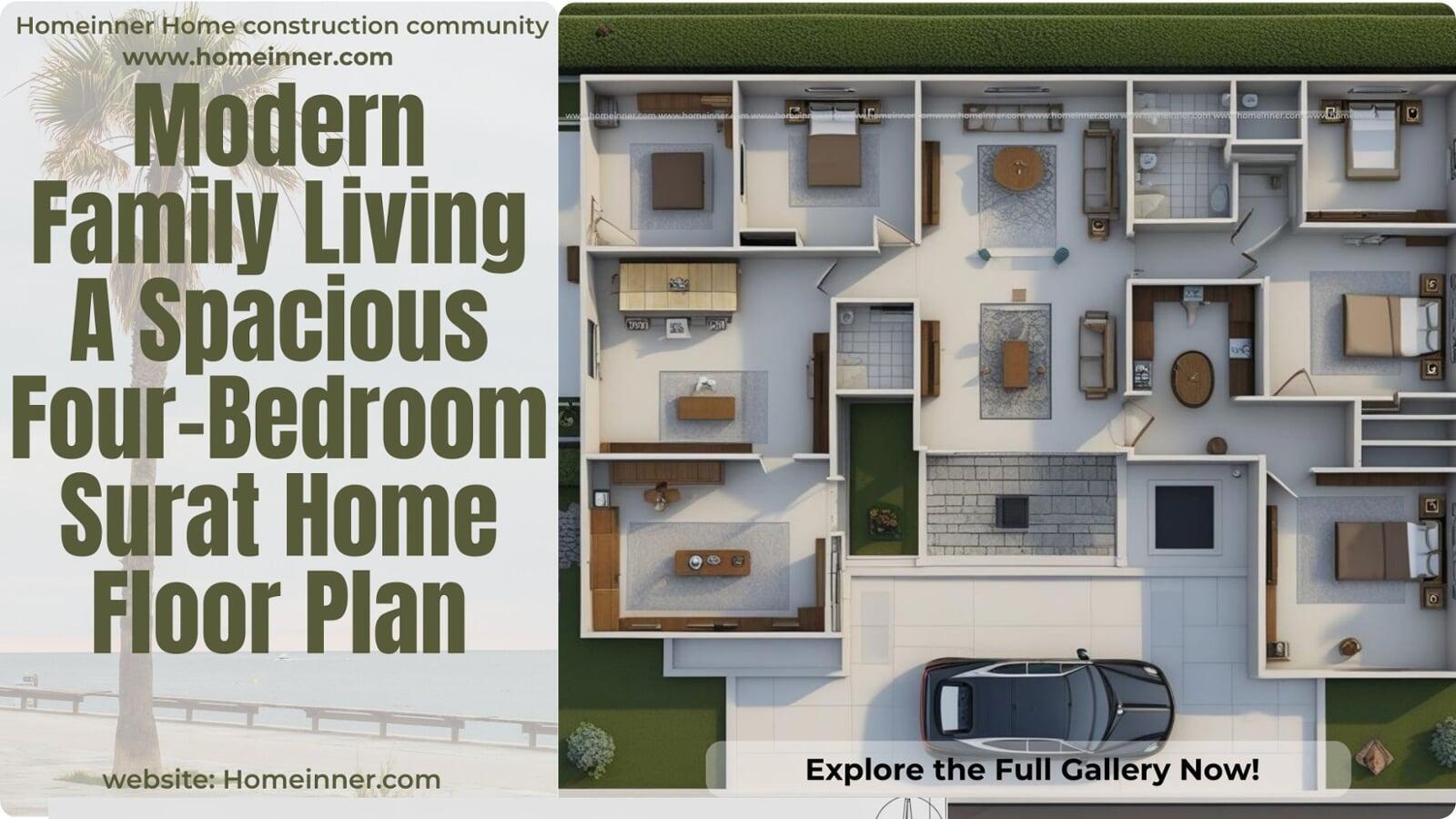 Modern Family Living A Spacious Four-Bedroom Surat Home Floor Plan