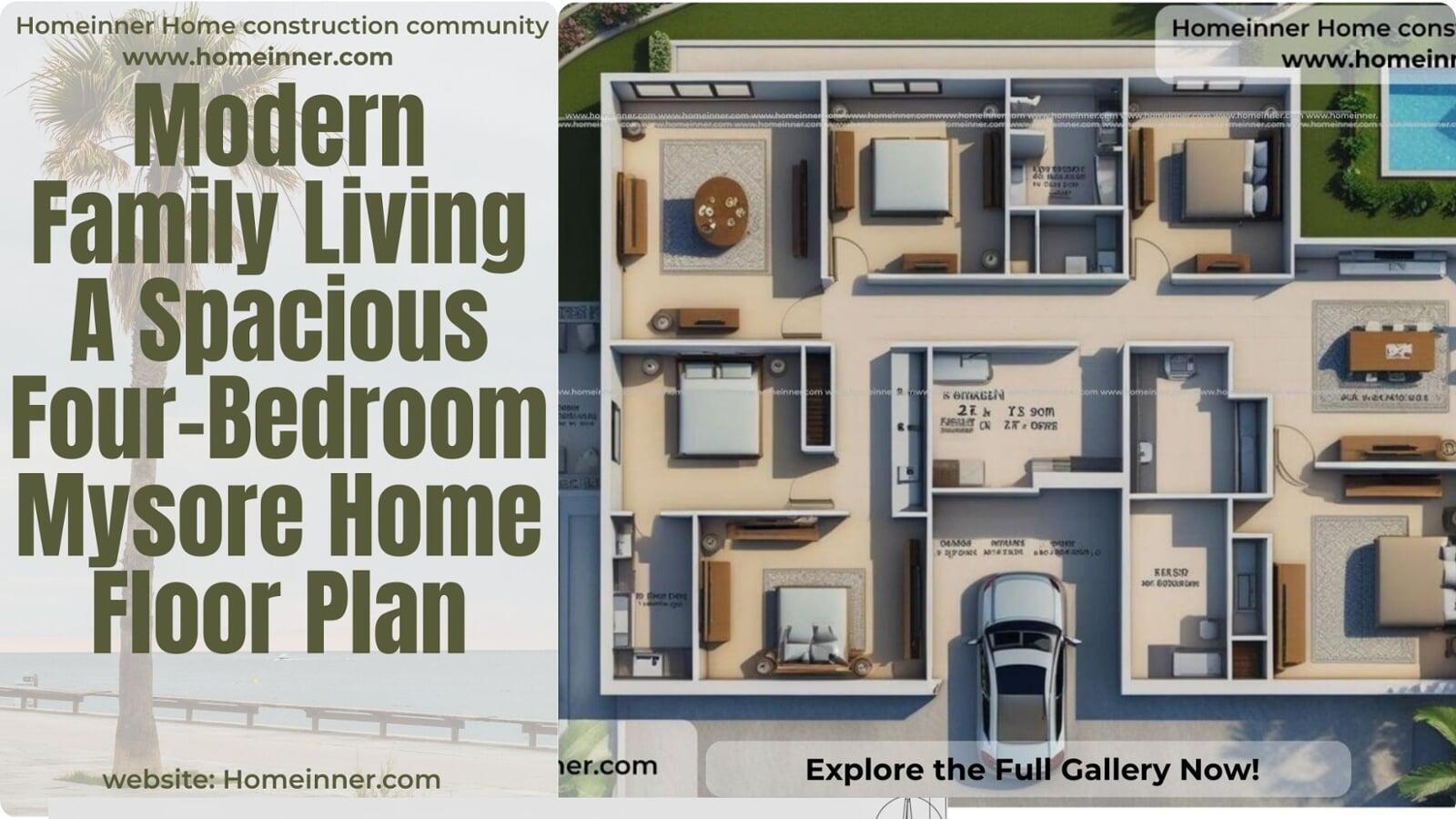 Modern Family Living A Spacious Four-Bedroom Mysore Home Floor Plan
