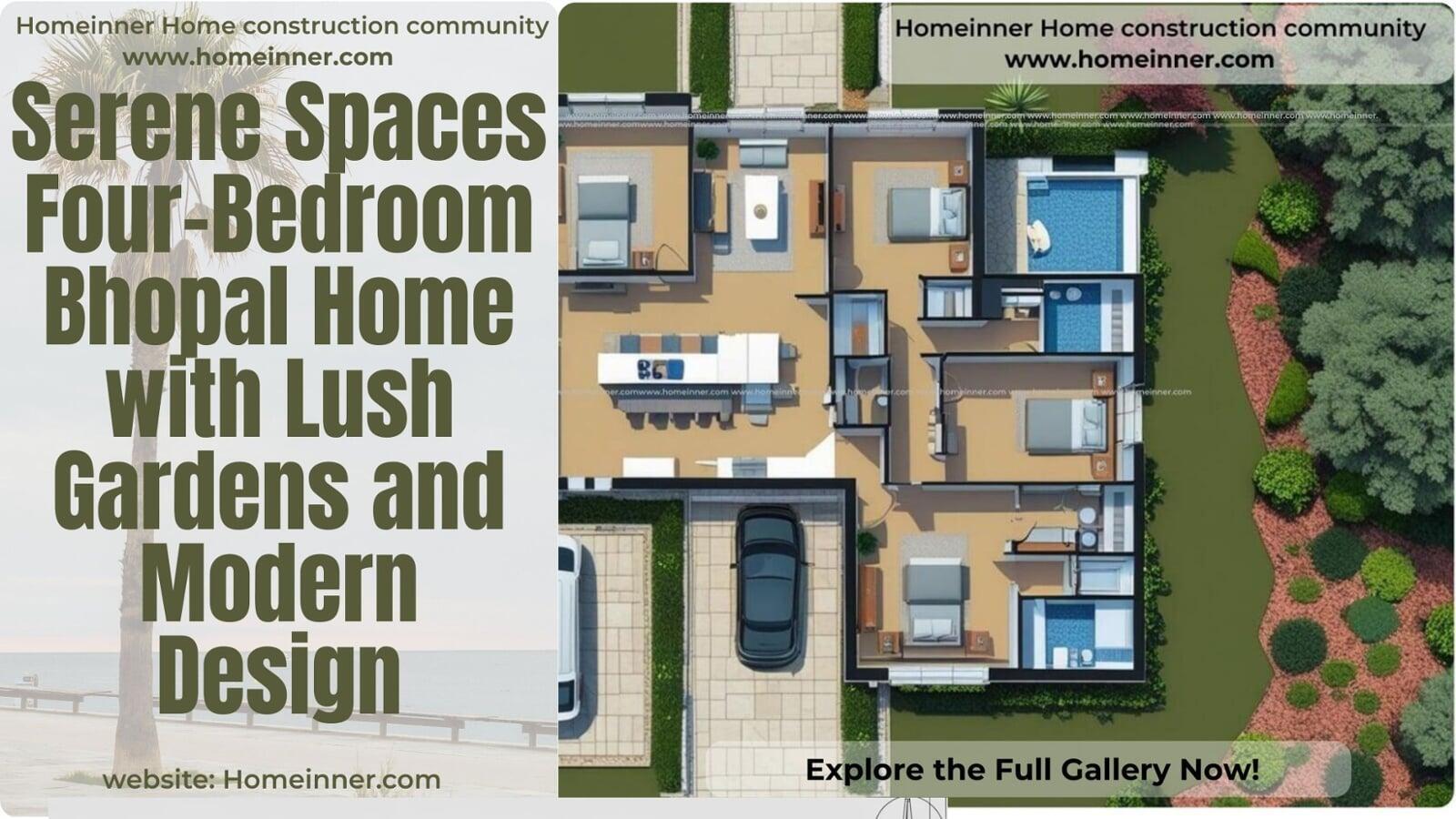 Serene Spaces Four-Bedroom Bhopal Home with Lush Gardens and Modern Design