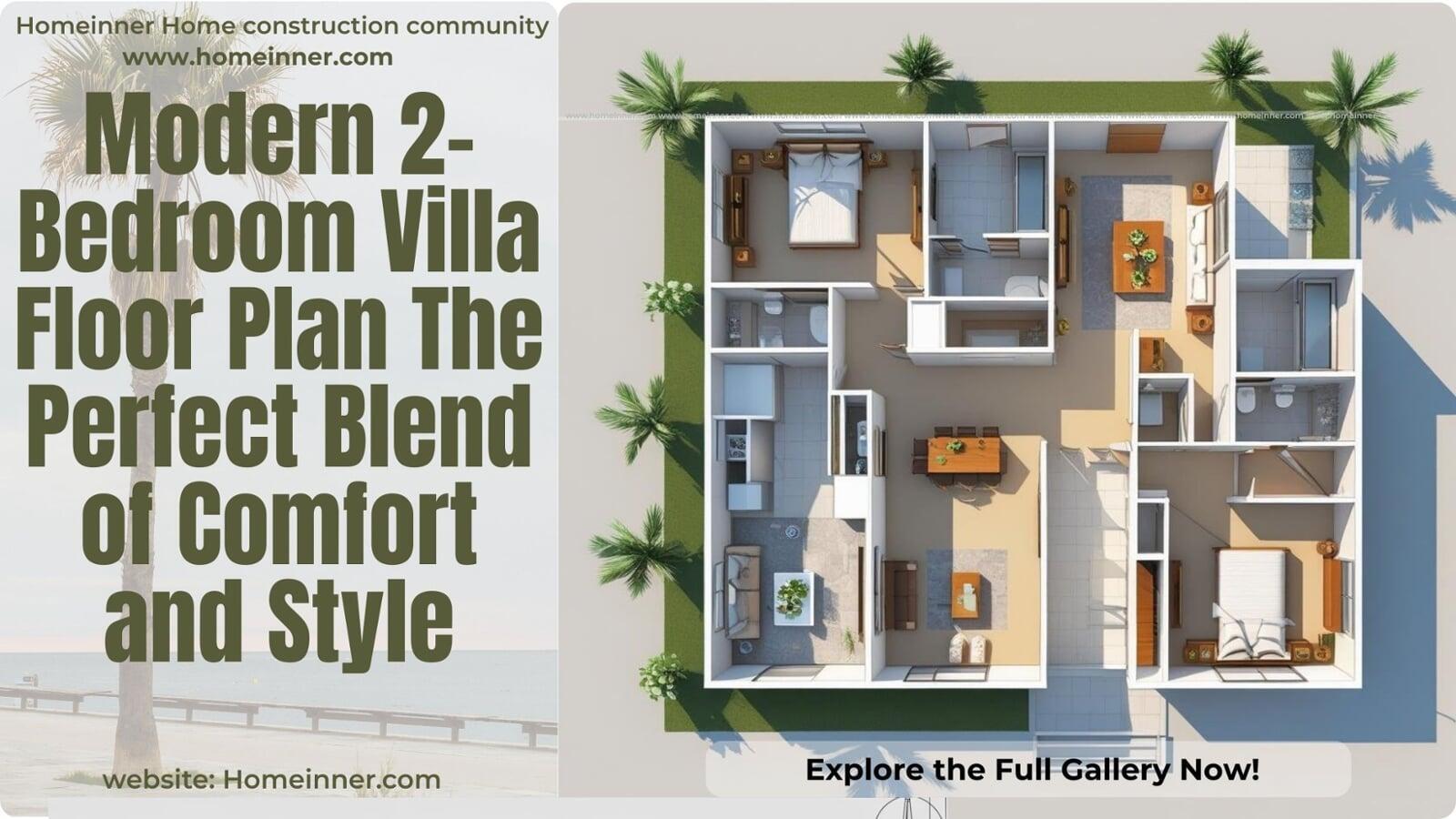 Modern 2-Bedroom Villa Floor Plan The Perfect Blend of Comfort and Style
