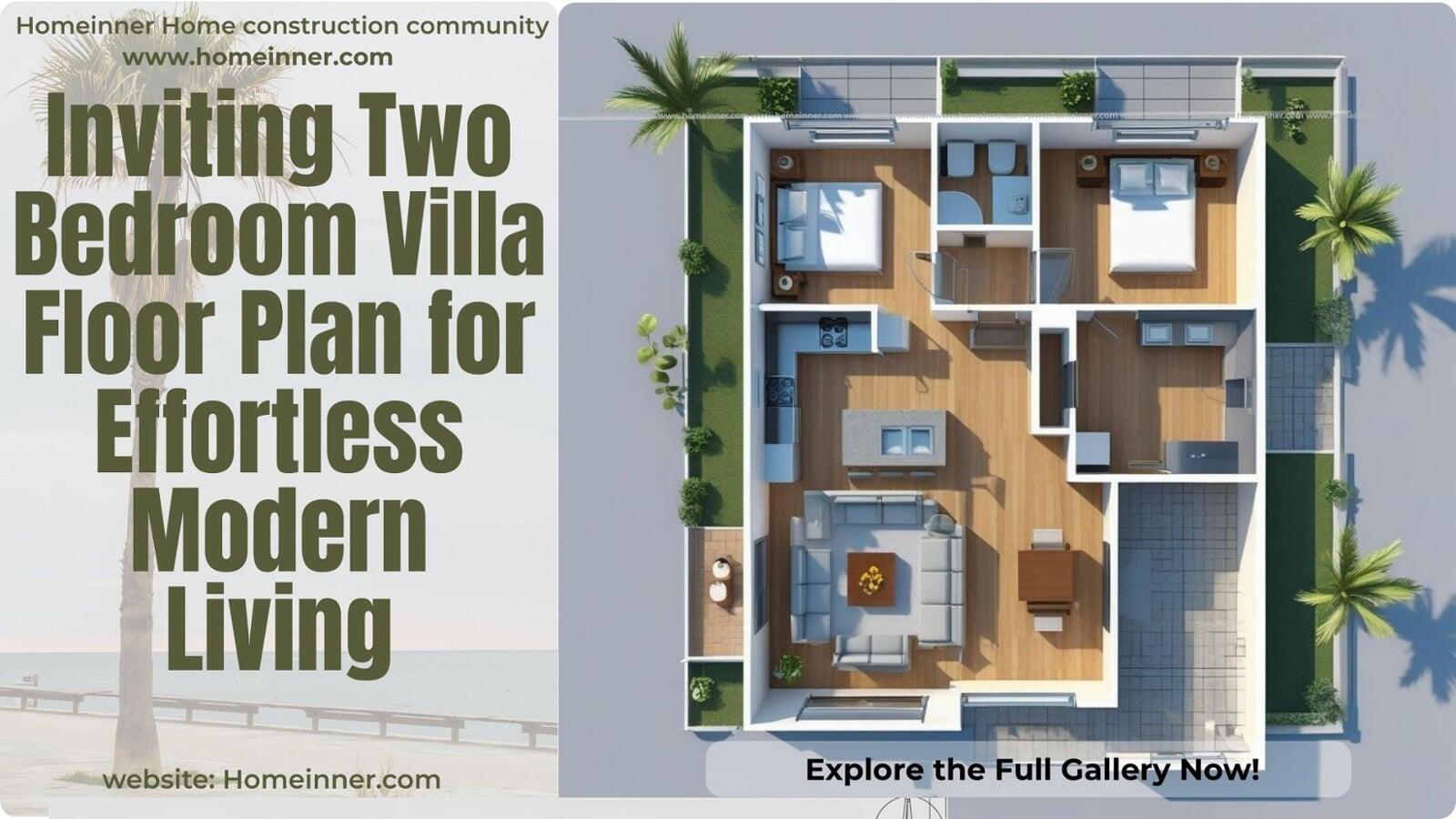 Inviting Two Bedroom Villa Floor Plan for Effortless Modern Living