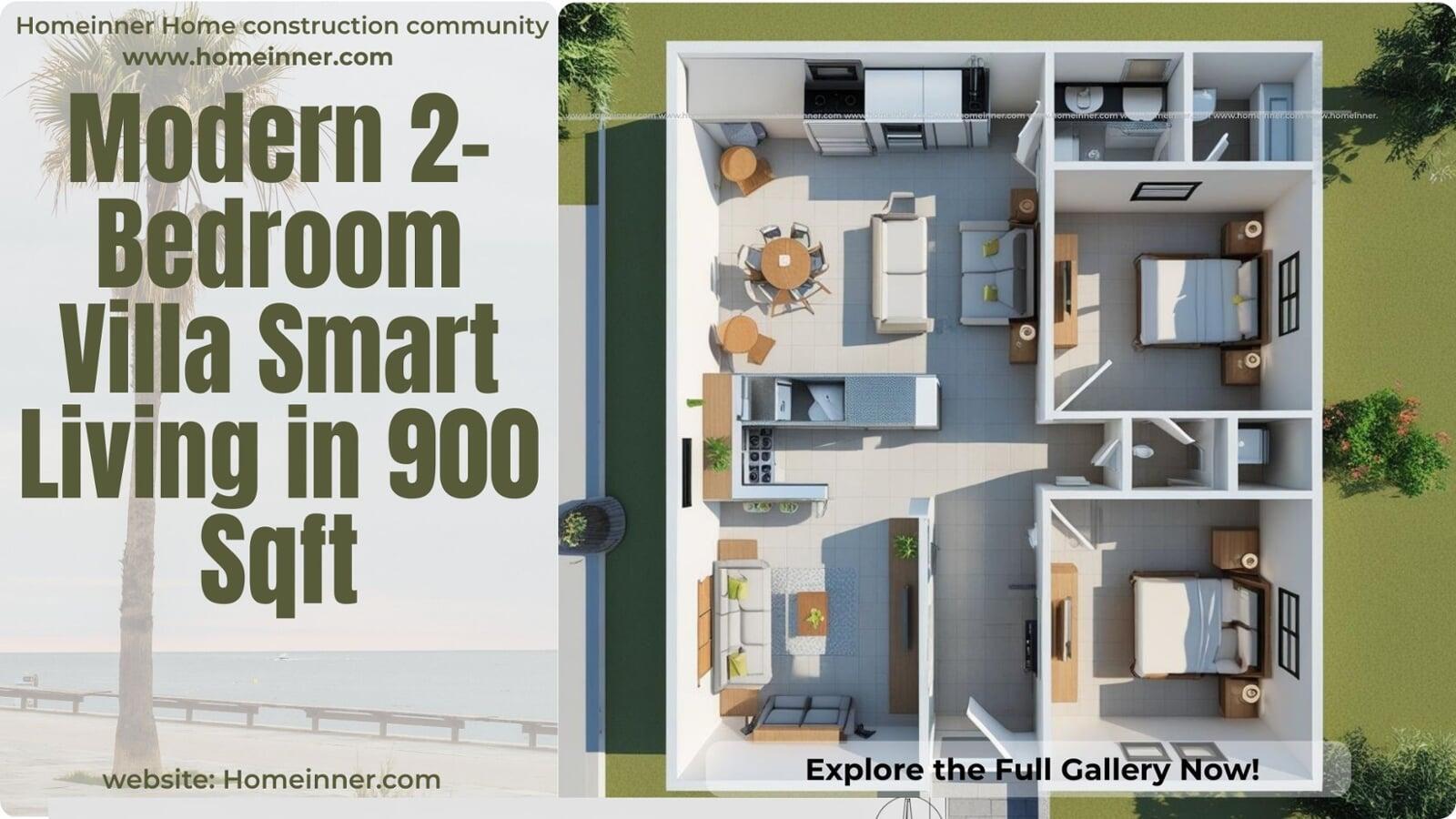 Modern 2-Bedroom Villa Smart Living in 900 Sqft